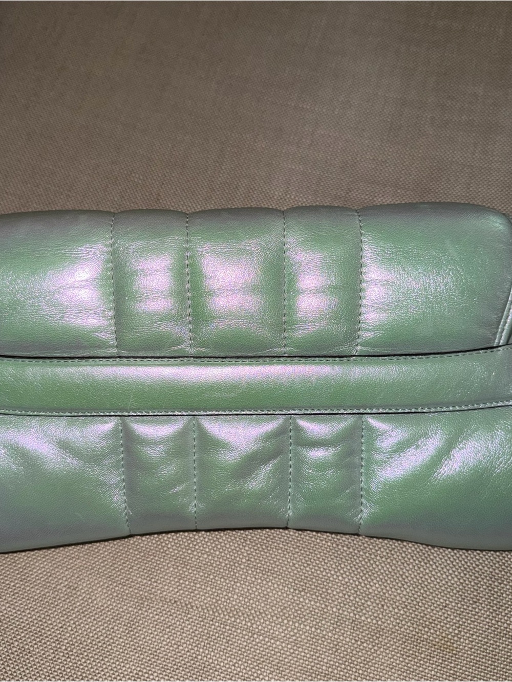 Gucci Iridescent Green Metallic Chain-Handle Shoulder Bag - Picture 5 of 8